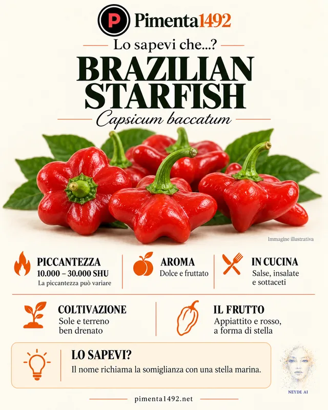 Scheda illustrata approvata della varietà Brazilian Starfish.