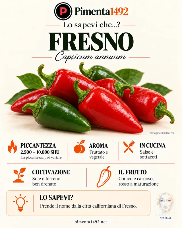 Scheda illustrata approvata della varietà Fresno.