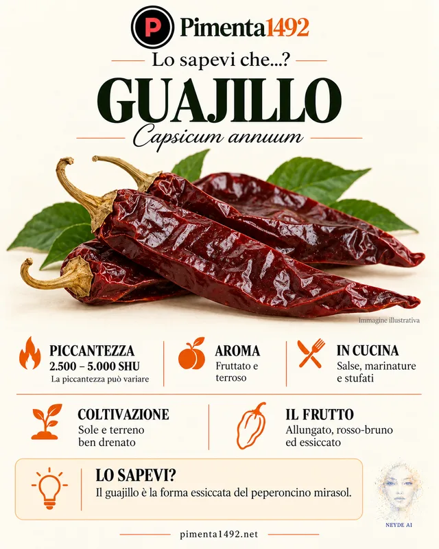 Scheda illustrata approvata della varietà Guajillo.