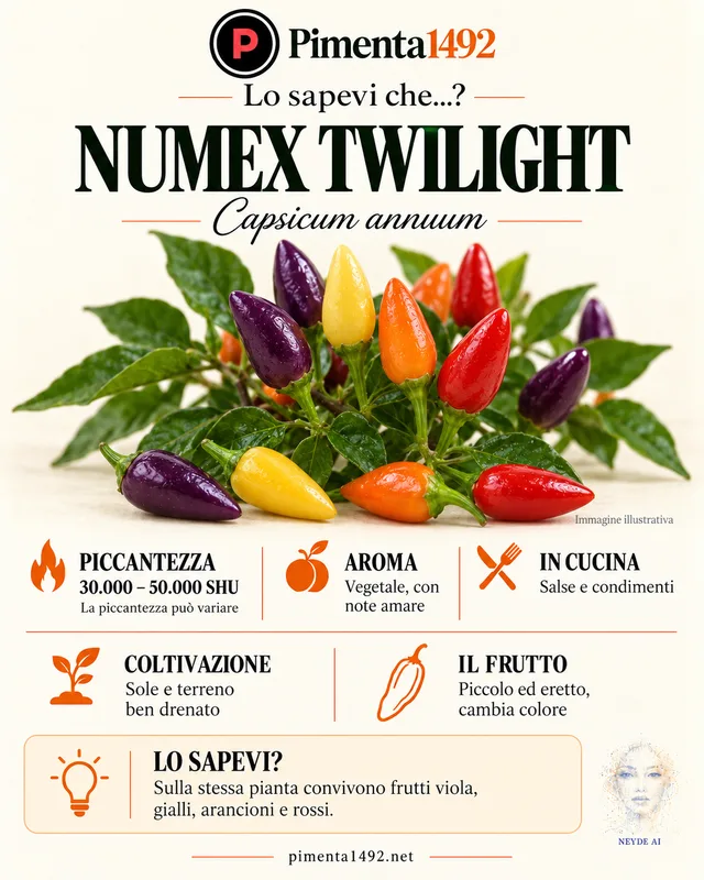 Scheda illustrata approvata della varietà NuMex Twilight.