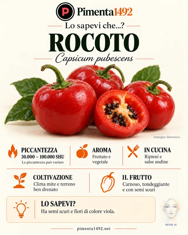 Scheda illustrata approvata della varietà Rocoto.