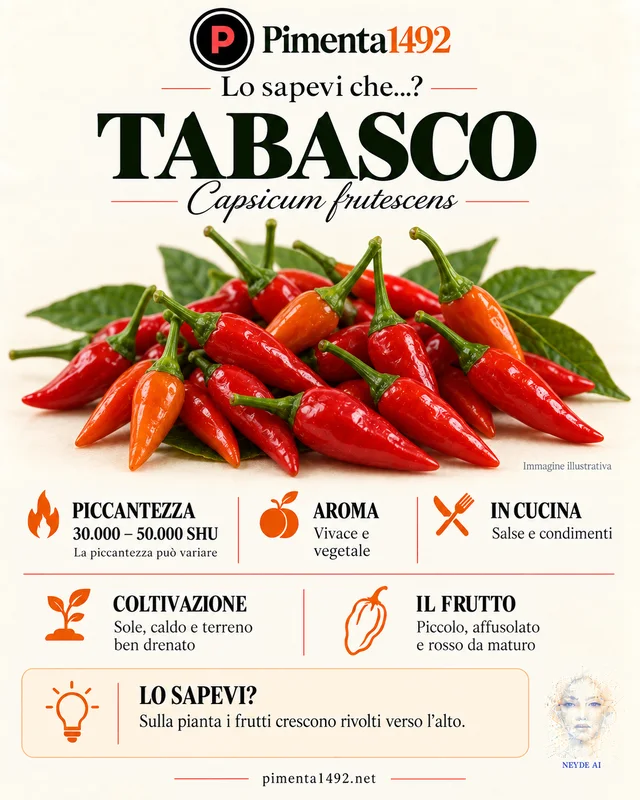 Scheda illustrata approvata della varietà Tabasco.