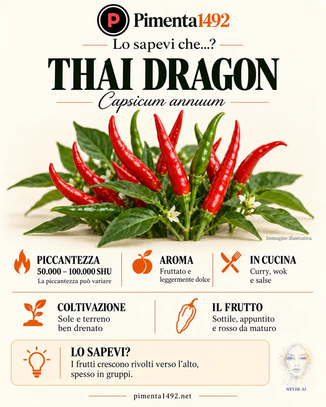 Scheda illustrata approvata della varietà Thai Dragon.